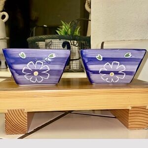 2 Floral Ceramic Trinket Dishes